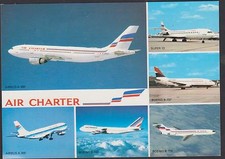 CARTE POSTALE AVION-FLOTTE utilisée par AIR CHARTER filial AIR FRANCE/AIR INTER 