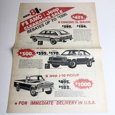 AMC 1981 CONCORD JEEP J-10 CJ / newspaper brochure 4p / USA