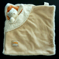 *. DOUDOU PLAT MOULIN ROTY OURS PLUME ET POLOCHON LIT BEIGE ECRU ORANGE TTBE