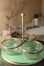 Présentoir à biscuits métal et verre