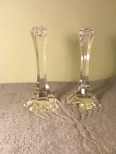 Lot de 2 bougeoires cristal de Saint-Louis