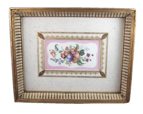 Plaque porcelaine florale - en,