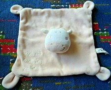 2PA/ DOUDOU PLAT EMC VACHE ROSE BLANC LES PETITS MATINS CALINS IMPRIME CHAT TTBE