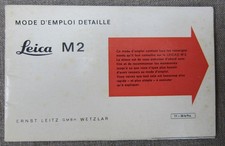 Mode d'emploi détaillé LEICA M2 - 1963 - Ernst Leitz gmbh Wetzlar