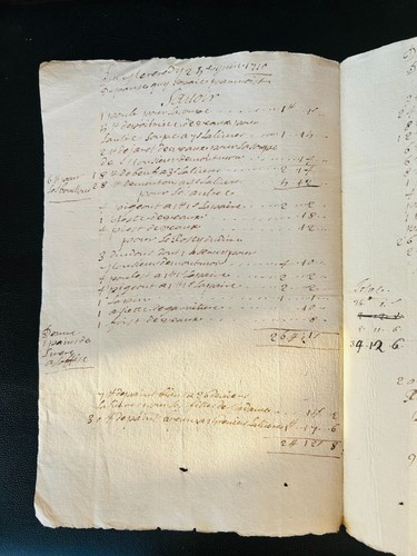 Manuscrit ancien 1710 livre - manuscrit,