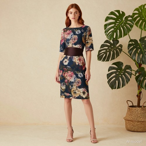 Soirée vintage robe - robe, midi