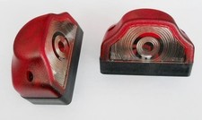 # 2x 12/24V Arrière Numéro Plaque Phares Camion-Remorque Caravane Camion Rouge &