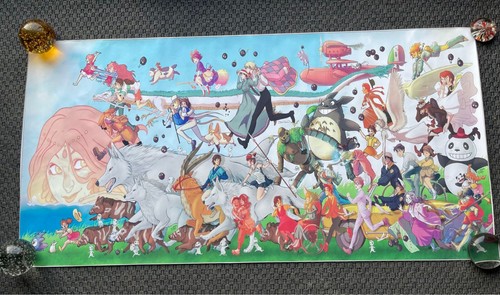 Affiche toile studio ghibli - toile,