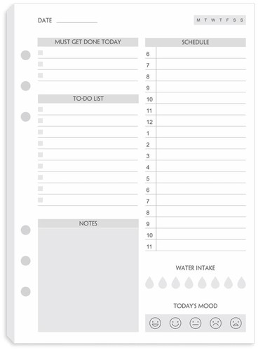List refill paper 100 - a5,