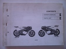 HONDA RS 250 R PARTS LIST and OWNER 'S MANUAL INSTRUCTIONS for PARTS LIST