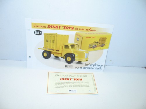 Sheet certif dinky toys - 1,