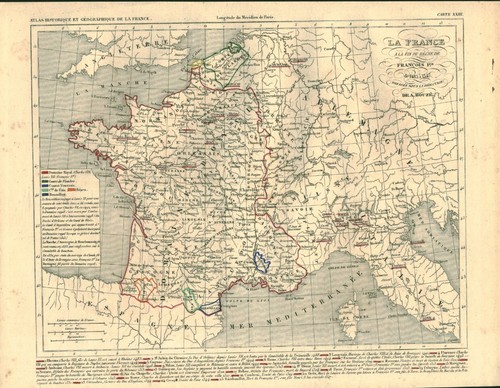 Gravure ancienne carte