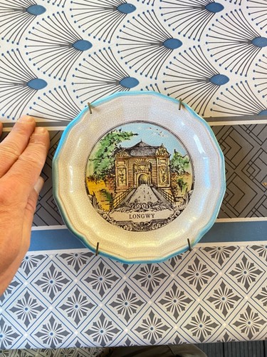 Assiette blason longwy - "longwy, "