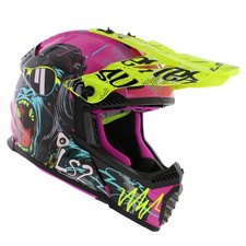 Casque moto enfant MX violet