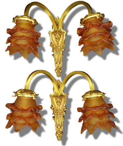 Paire appliques style louis - paire,