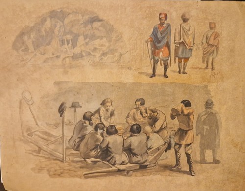 Dessin orientaliste xixe - dessin,