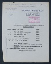 Facture ARMES DE CHASSE ET TIR
