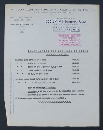 Facture armes chasse tir - facture,