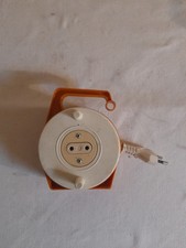 Ancienne Rallonge Enrouleur Électrique Vintage Orange Longueur 5m