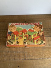 Ancien Jeu "Constructions" en Bois - Jouet Enfant - Vintage
