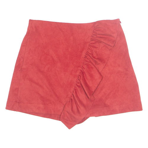 Jupe short zara femme rouge - rouge, xs