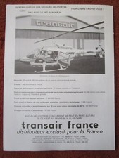 1/1981 PUB TRANSAIR HELICOPTERE JET RANGER III AIR ANGOULEME AMBULANCE SAMU AD