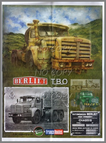 Poster camion rétro berliet - poster,