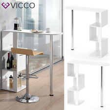 TaTable de bar VICCO VINCENT blanche, comptoir de bar, table mange-debout