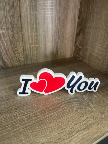 Love you sign 3d - love,