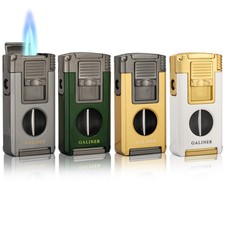 Torch Briquet à cigare Rechargeable Gaz Butane Cigare Cadeau Coupe cigare Vcut