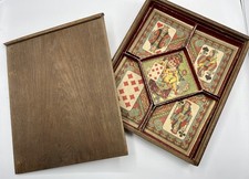 Jeu du Nain Jaune, boite en bois - JJF ou JFJ - 1900/30’s - Bon état