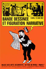 HERGÉ AFFICHE EXPOSITION TINTIN BANDE DESSINÉE ET FIGURATION NARRATIVE 1967