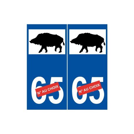Sanglier sticker numéro