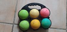 jeu 6 boules pétanque plastique + cochonnet - plastic petanque ball game + jack