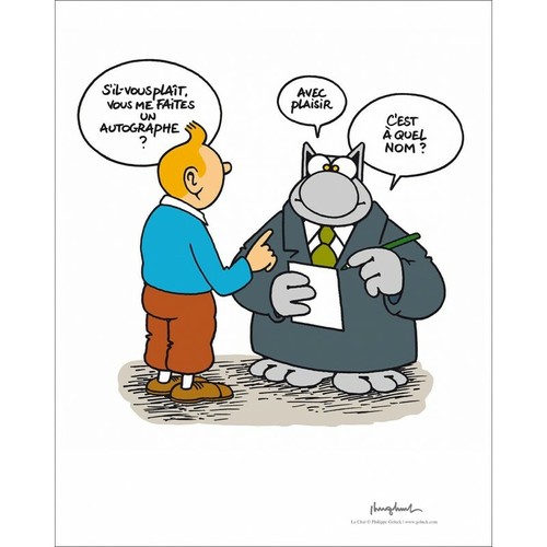 Hergé tintin affichette - tintin,