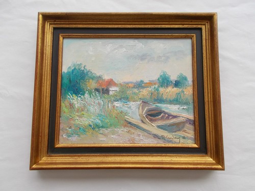 Tableau ancien peinture huile - tableau,