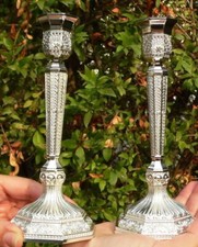 Élégants bougeoirs Shabbat