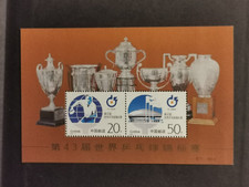 Bloc CHINE  1995 Victoires PING PONG Y&T 75