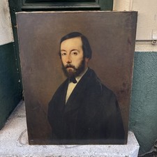 Ancien Tableau Portrait d'un