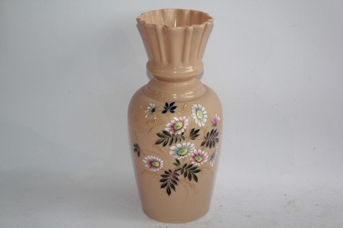 Vase opaline émaillée fleurs - vase,