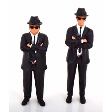 FIGURINE SET Blues Brothers 2 FIGURINES JAKE AND ELWOOD 1:18 Kk Scale Figurini N
