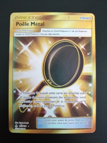 Carte pokémon poêle métal - pokémon,