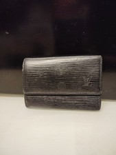 Louis Vuitton Porte / Protège Clés En Cuir Noir Type Porte Carte