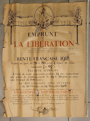 Affiche ancienne wwi emprunt - affiche,
