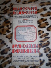 Les Routes de l'Ouest 1930 / Palmarès du concours La Bonne Cuisine. A.C.O.