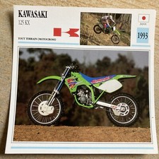 Kawasaki 125 KX cross 1993 carte moto collection Atlas Japon