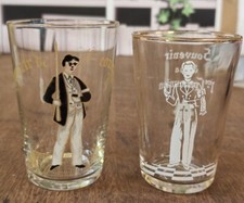 2 Verres Ancien Émaillé