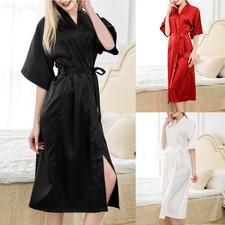Femmes Satin Soie Longue Robe