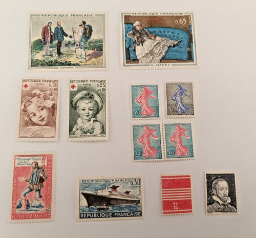 Timbres france 1960 1962 - france, et