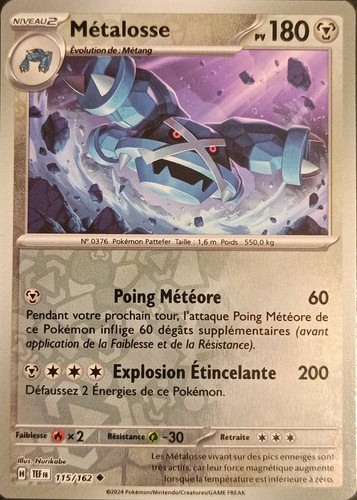 Carte pokemon metalosse - carte,